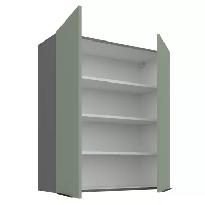 Hoher Wandschrank LUNARA – Breite 80 cm, Grün/Anthrazit