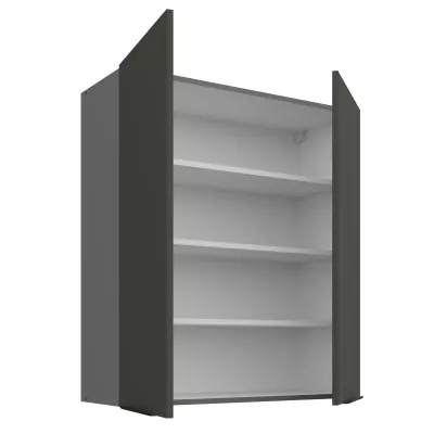 Hoher Wandschrank LUNARA – Breite 80 cm, Graphit/Anthrazit