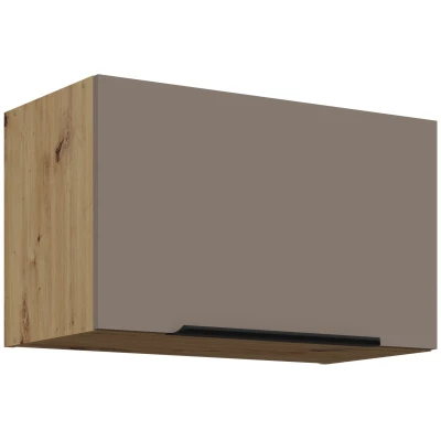 LUNARA Dunstabzugshaubenschrank – Breite 60 cm, Dunkelbeige / Eiche Artisan