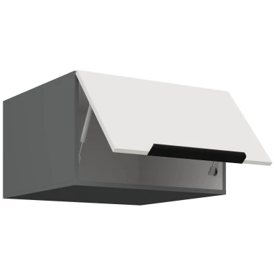 Oberschrank mit Flügeltüren LUNARA – Breite 60 cm, weiß/anthrazit