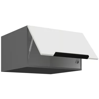 Oberschrank mit Flügeltüren LUNARA – Breite 60 cm, weiß/anthrazit