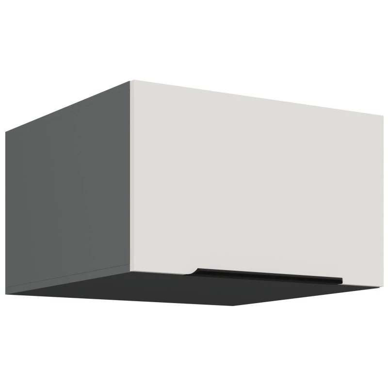 Oberschrank mit Flügeltüren LUNARA – Breite 60 cm, weiß/anthrazit