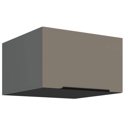 Oberschrank mit Flügeltüren LUNARA – Breite 60 cm, Dunkelbeige/Anthrazit