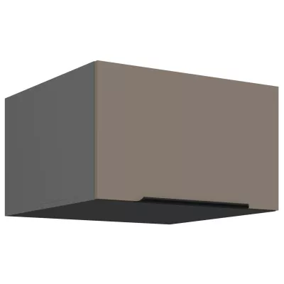 Oberschrank mit Flügeltüren LUNARA – Breite 60 cm, Dunkelbeige/Anthrazit