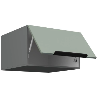 Oberschrank mit Flügeltüren LUNARA – Breite 60 cm, Grün/Anthrazit