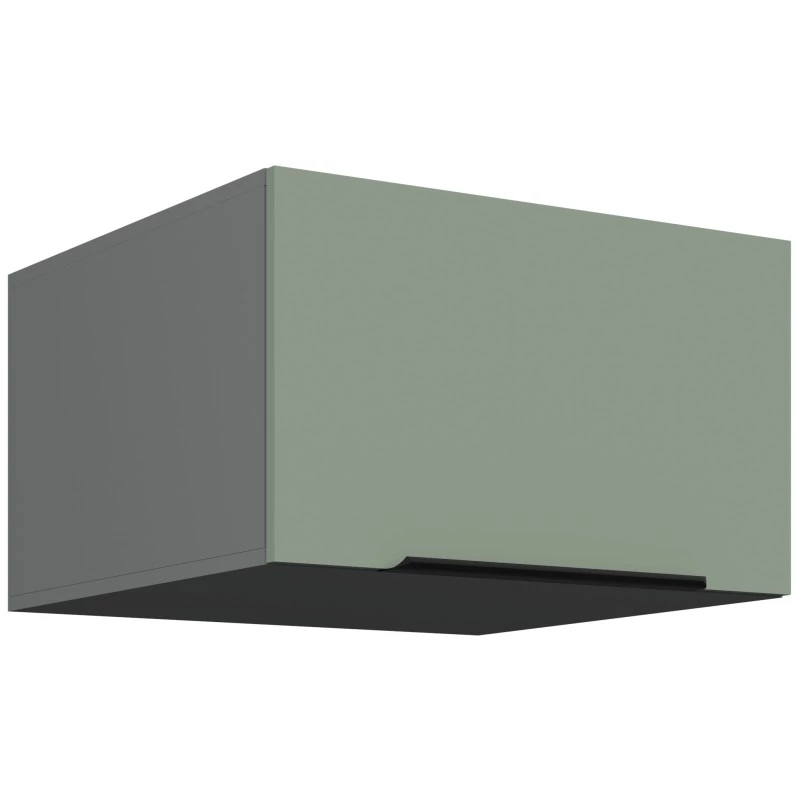 Oberschrank mit Flügeltüren LUNARA – Breite 60 cm, Grün/Anthrazit