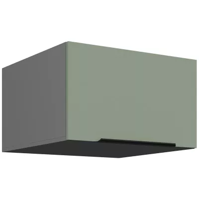 Oberschrank mit Flügeltüren LUNARA – Breite 60 cm, Grün/Anthrazit