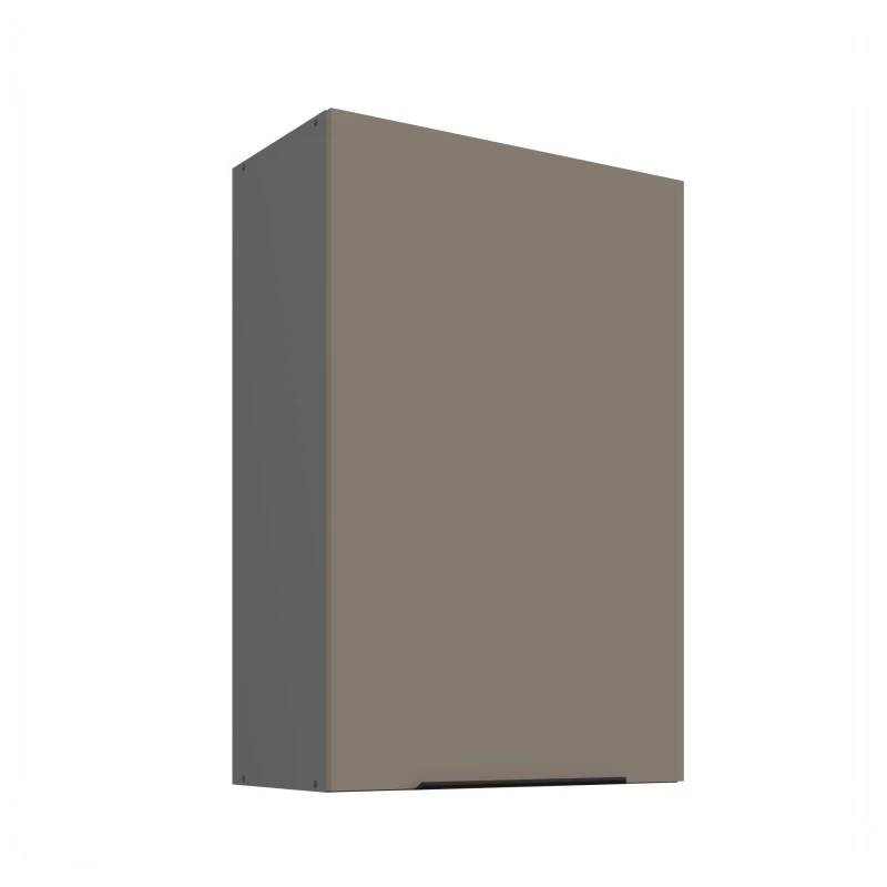 Hoher Wandschrank LUNARA – Breite 60 cm, Dunkelbeige/Anthrazit