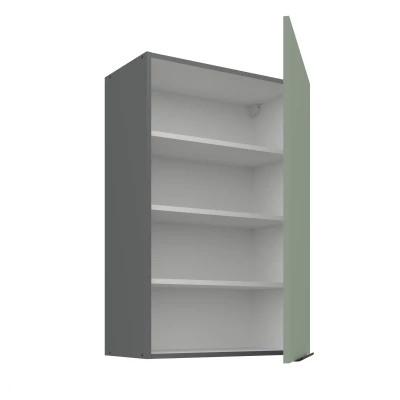 Hoher Wandschrank LUNARA – Breite 60 cm, Grün/Anthrazit