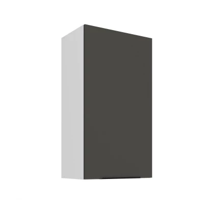 Hoher Wandschrank LUNARA – Breite 50 cm, Graphit/Weiß