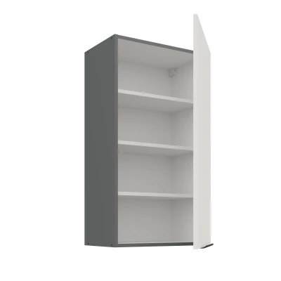 Hoher Wandschrank LUNARA – Breite 50 cm, Weiß/Anthrazit