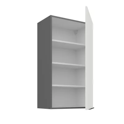 Hoher Wandschrank LUNARA – Breite 50 cm, Weiß/Anthrazit