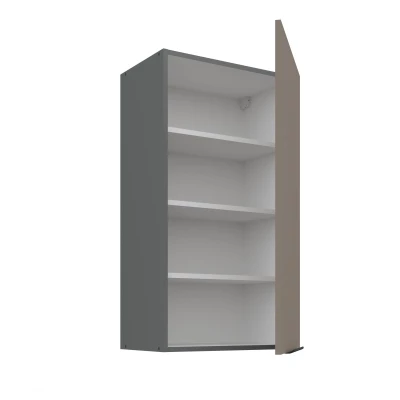 Hoher Wandschrank LUNARA – Breite 50 cm, Dunkelbeige/Anthrazit