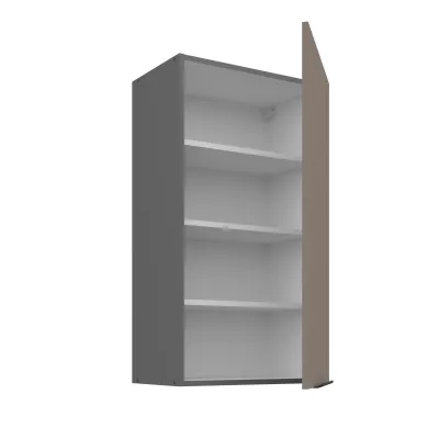 Hoher Wandschrank LUNARA – Breite 50 cm, Dunkelbeige/Anthrazit