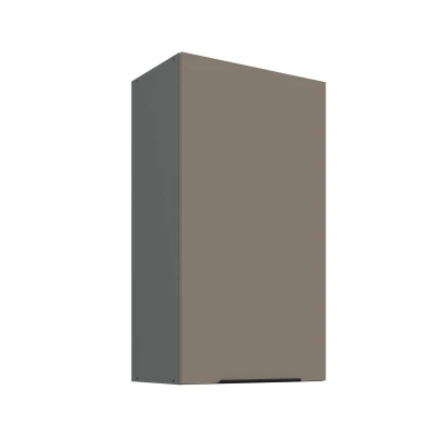 Hoher Wandschrank LUNARA – Breite 50 cm, Dunkelbeige/Anthrazit