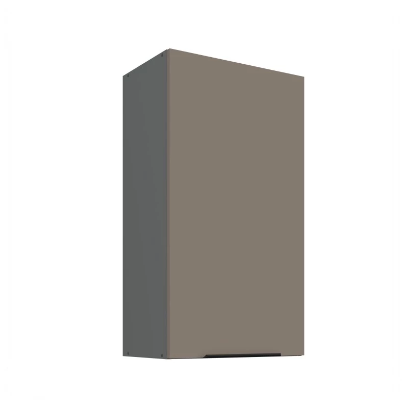 Hoher Wandschrank LUNARA – Breite 50 cm, Dunkelbeige/Anthrazit