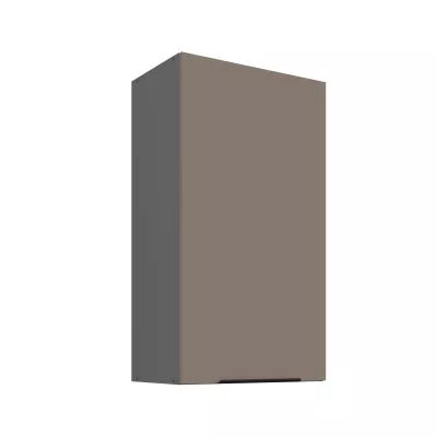 Hoher Wandschrank LUNARA – Breite 50 cm, Dunkelbeige/Anthrazit