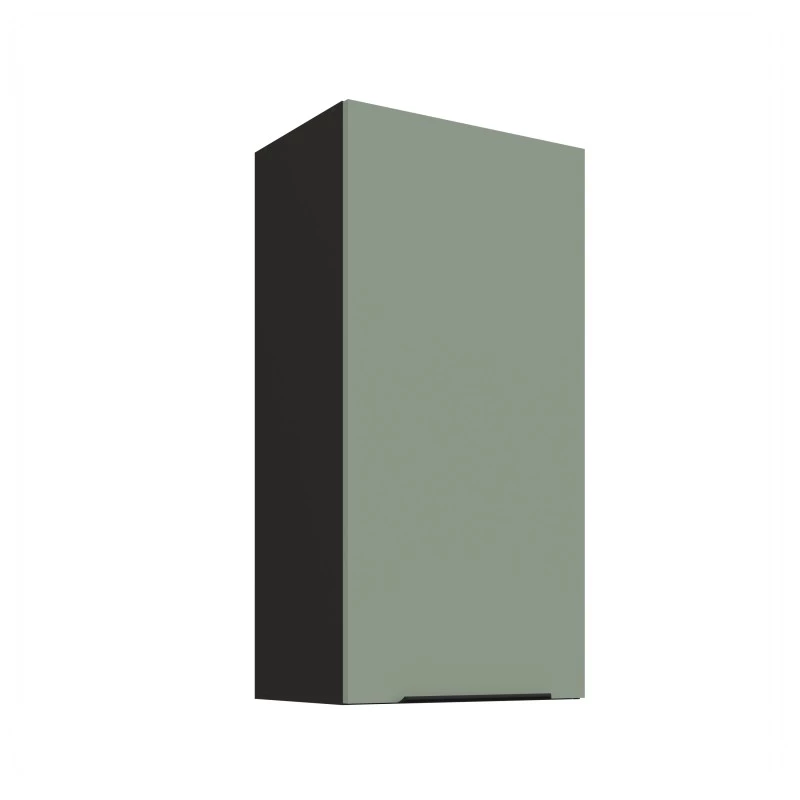 Hoher Wandschrank LUNARA – Breite 45 cm, grün/schwarz