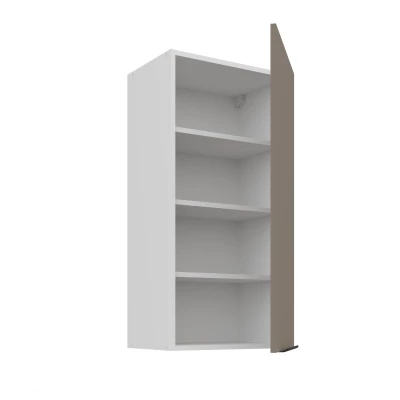 Hoher Wandschrank LUNARA – Breite 45 cm, Dunkelbeige/Weiß