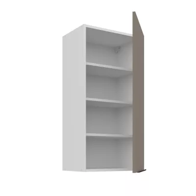 Hoher Wandschrank LUNARA – Breite 45 cm, Dunkelbeige/Weiß
