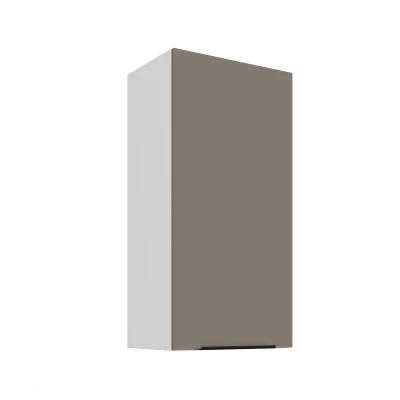 Hoher Wandschrank LUNARA – Breite 45 cm, Dunkelbeige/Weiß