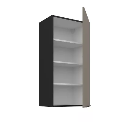 Hoher Wandschrank LUNARA – Breite 45 cm, Dunkelbeige/Schwarz