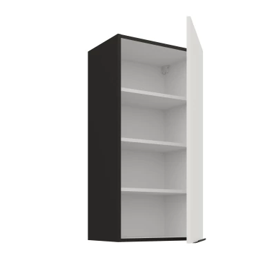Hoher Wandschrank LUNARA – Breite 45 cm, weiß/schwarz