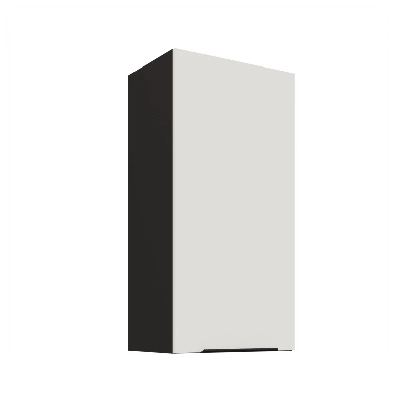 Hoher Wandschrank LUNARA – Breite 45 cm, weiß/schwarz