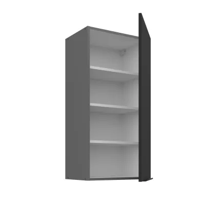 Hoher Wandschrank LUNARA – Breite 45 cm, Schwarz/Anthrazit