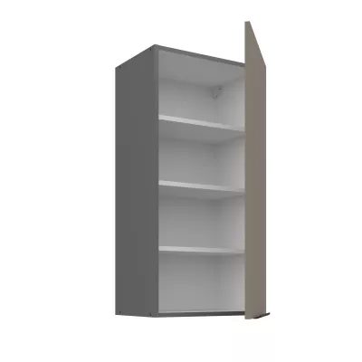 Hoher Wandschrank LUNARA – Breite 45 cm, Dunkelbeige/Anthrazit