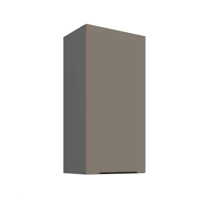 Hoher Wandschrank LUNARA – Breite 45 cm, Dunkelbeige/Anthrazit