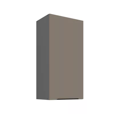 Hoher Wandschrank LUNARA – Breite 45 cm, Dunkelbeige/Anthrazit