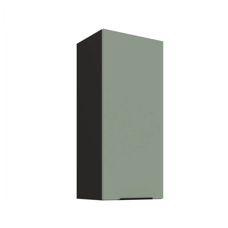 Hoher Wandschrank LUNARA – Breite 40 cm, grün/schwarz