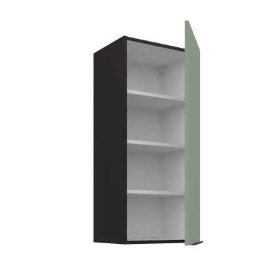 Hoher Wandschrank LUNARA – Breite 40 cm, grün/schwarz