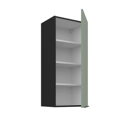 Hoher Wandschrank LUNARA – Breite 40 cm, grün/schwarz