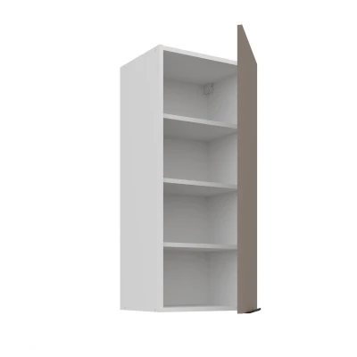 Hoher Wandschrank LUNARA – Breite 40 cm, Dunkelbeige/Weiß