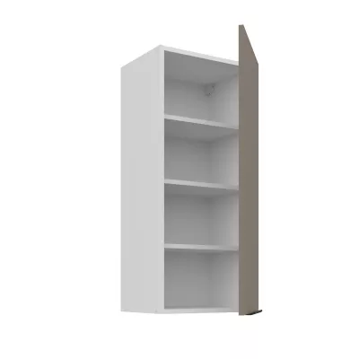 Hoher Wandschrank LUNARA – Breite 40 cm, Dunkelbeige/Weiß