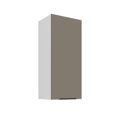 Hoher Wandschrank LUNARA – Breite 40 cm, Dunkelbeige/Weiß