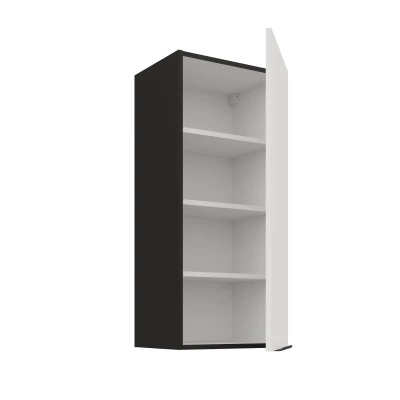 Hoher Wandschrank LUNARA – Breite 40 cm, weiß/schwarz
