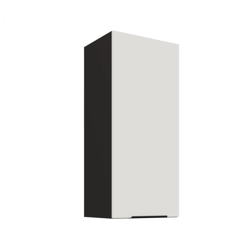 Hoher Wandschrank LUNARA – Breite 40 cm, weiß/schwarz