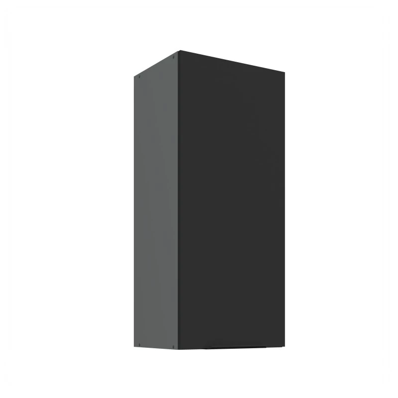 Hoher Wandschrank LUNARA – Breite 40 cm, Schwarz/Anthrazit