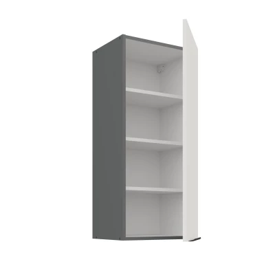 Hoher Wandschrank LUNARA – Breite 40 cm, Weiß/Anthrazit