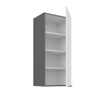 Hoher Wandschrank LUNARA – Breite 40 cm, Weiß/Anthrazit