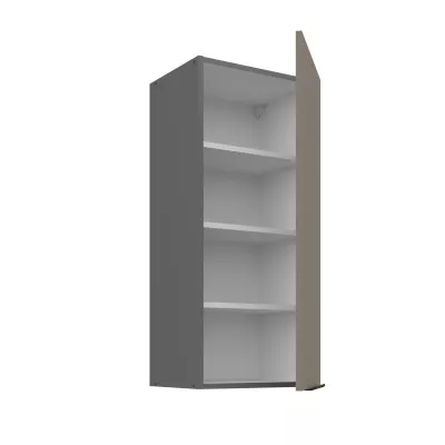 Hoher Wandschrank LUNARA – Breite 40 cm, Dunkelbeige/Anthrazit
