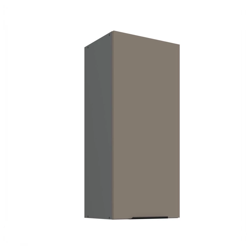 Hoher Wandschrank LUNARA – Breite 40 cm, Dunkelbeige/Anthrazit