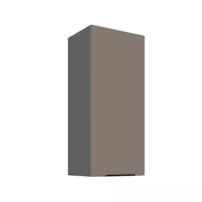 Hoher Wandschrank LUNARA – Breite 40 cm, Dunkelbeige/Anthrazit