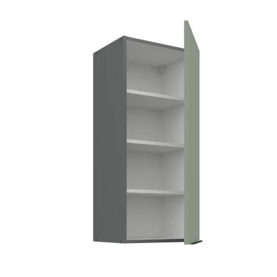 Hoher Wandschrank LUNARA – Breite 40 cm, Grün/Anthrazit