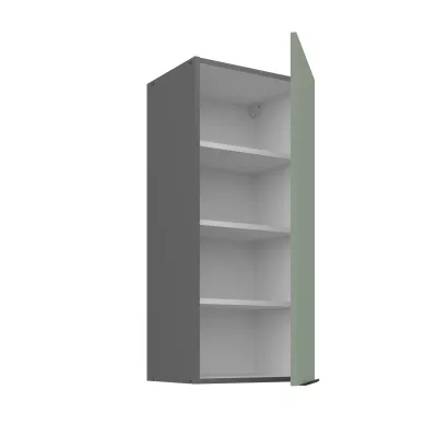 Hoher Wandschrank LUNARA – Breite 40 cm, Grün/Anthrazit