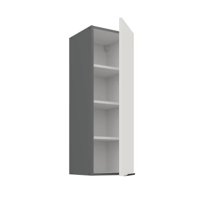 Hoher Wandschrank LUNARA – Breite 30 cm, Weiß/Anthrazit