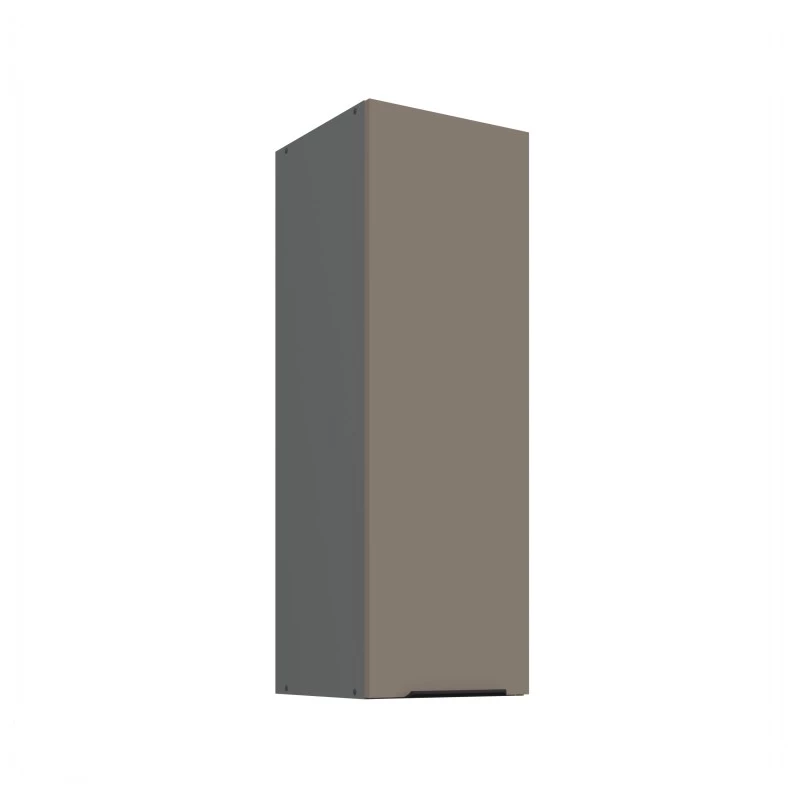 Hoher Wandschrank LUNARA – Breite 30 cm, Dunkelbeige/Anthrazit